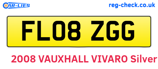 FL08ZGG are the vehicle registration plates.