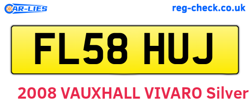 FL58HUJ are the vehicle registration plates.