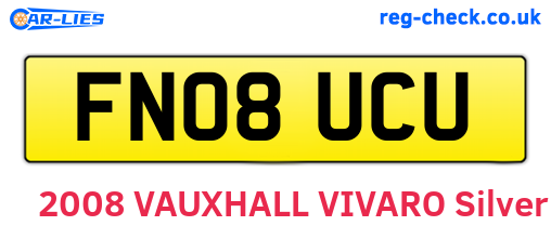 FN08UCU are the vehicle registration plates.