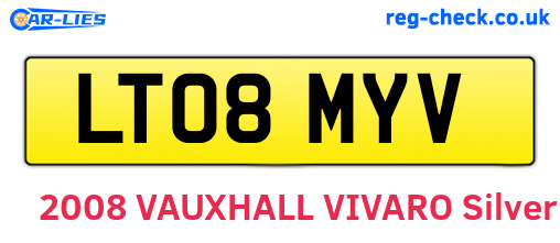 LT08MYV are the vehicle registration plates.