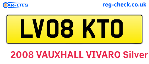 LV08KTO are the vehicle registration plates.