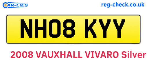 NH08KYY are the vehicle registration plates.