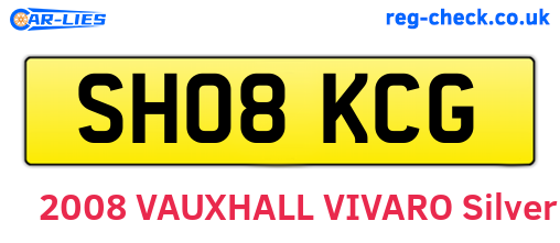 SH08KCG are the vehicle registration plates.