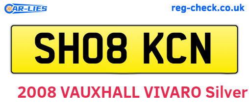 SH08KCN are the vehicle registration plates.