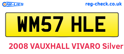 WM57HLE are the vehicle registration plates.