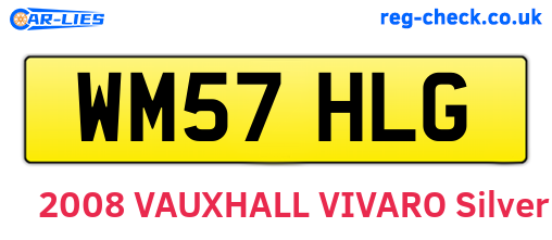 WM57HLG are the vehicle registration plates.