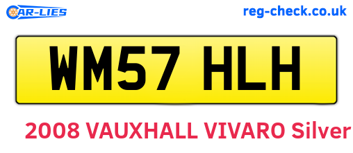WM57HLH are the vehicle registration plates.