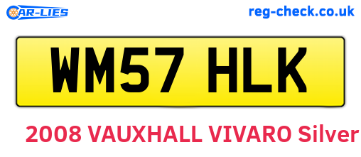 WM57HLK are the vehicle registration plates.