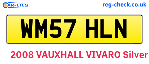 WM57HLN are the vehicle registration plates.