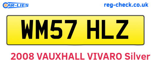 WM57HLZ are the vehicle registration plates.