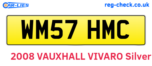 WM57HMC are the vehicle registration plates.