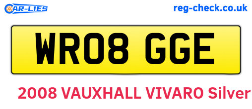 WR08GGE are the vehicle registration plates.