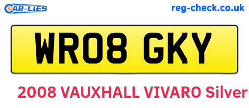 WR08GKY are the vehicle registration plates.