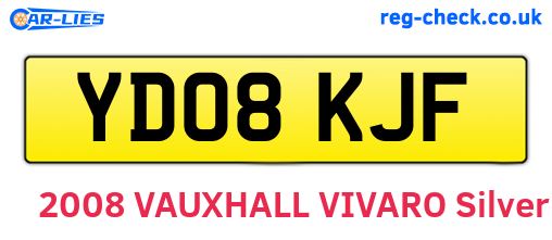 YD08KJF are the vehicle registration plates.