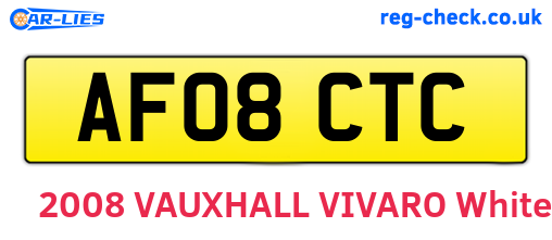 AF08CTC are the vehicle registration plates.