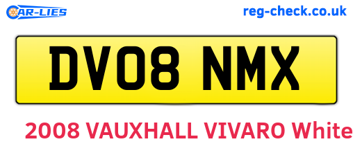 DV08NMX are the vehicle registration plates.