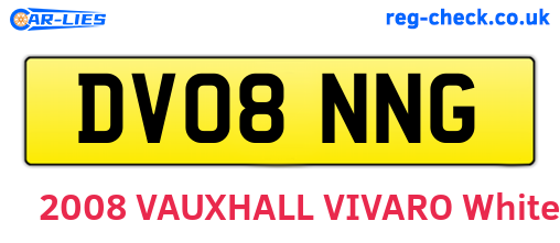 DV08NNG are the vehicle registration plates.