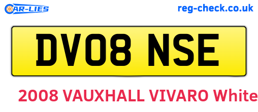 DV08NSE are the vehicle registration plates.