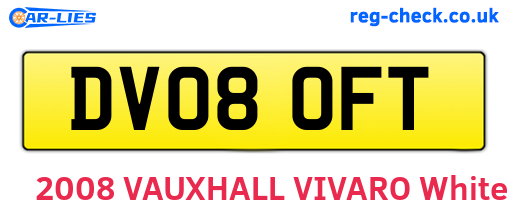 DV08OFT are the vehicle registration plates.