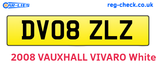 DV08ZLZ are the vehicle registration plates.