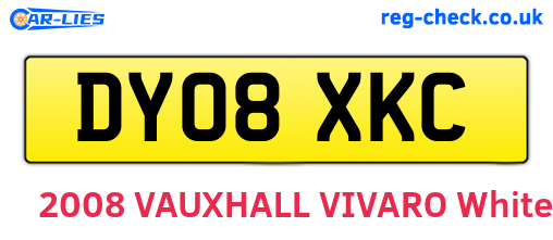DY08XKC are the vehicle registration plates.