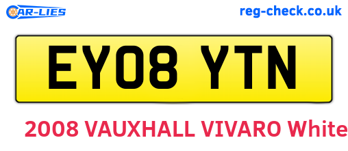 EY08YTN are the vehicle registration plates.