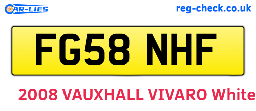FG58NHF are the vehicle registration plates.