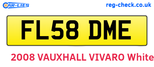 FL58DME are the vehicle registration plates.