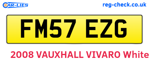 FM57EZG are the vehicle registration plates.