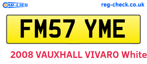 FM57YME are the vehicle registration plates.