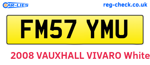 FM57YMU are the vehicle registration plates.