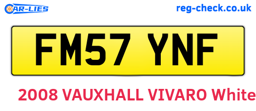 FM57YNF are the vehicle registration plates.