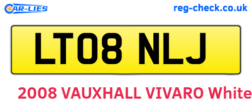 LT08NLJ are the vehicle registration plates.