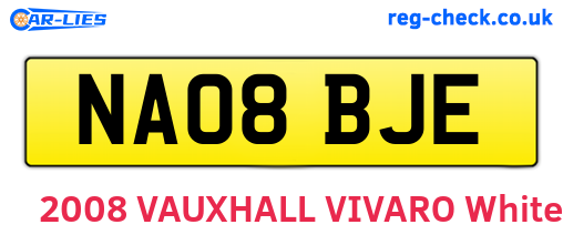 NA08BJE are the vehicle registration plates.