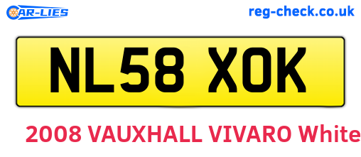 NL58XOK are the vehicle registration plates.