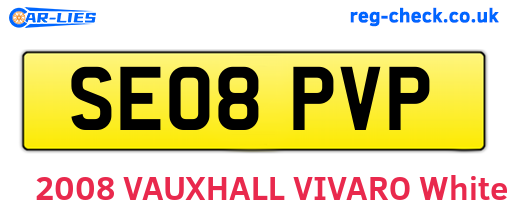 SE08PVP are the vehicle registration plates.