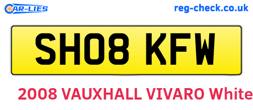 SH08KFW are the vehicle registration plates.