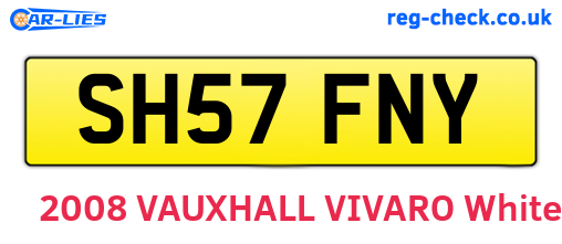 SH57FNY are the vehicle registration plates.