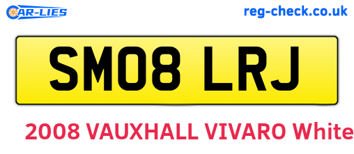 SM08LRJ are the vehicle registration plates.