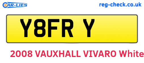 Y8FRY are the vehicle registration plates.