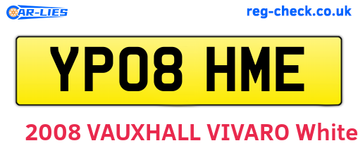 YP08HME are the vehicle registration plates.