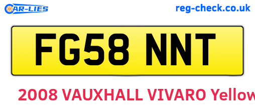 FG58NNT are the vehicle registration plates.
