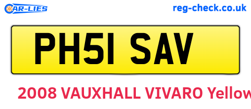 PH51SAV are the vehicle registration plates.