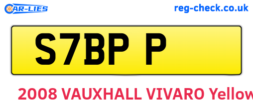 S7BPP are the vehicle registration plates.