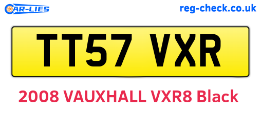 TT57VXR are the vehicle registration plates.