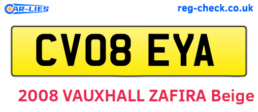 CV08EYA are the vehicle registration plates.