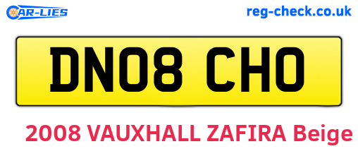 DN08CHO are the vehicle registration plates.