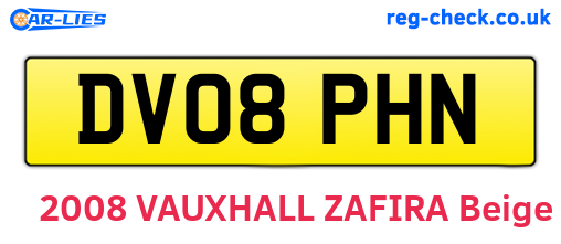 DV08PHN are the vehicle registration plates.