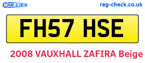 FH57HSE are the vehicle registration plates.