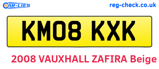 KM08KXK are the vehicle registration plates.